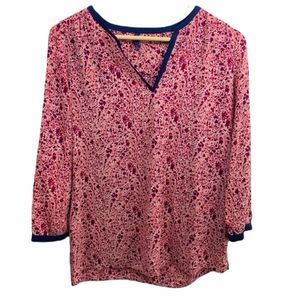 NWOT NYDJ Pleat Back Paisley Blouse S